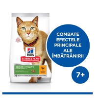 HILL'S SCIENCE PLAN Senior Vitality 7+, Pui, hrană uscată pisici senior, 1.5kg - 3