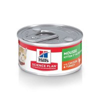 Hill's SP Feline Kitten Mousse Pui, si Curcan, 82 g - 1