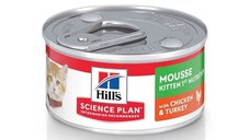 Hill's SP Feline Kitten Mousse Pui, si Curcan, 82 g