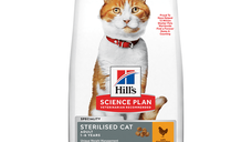 Hill's SP Feline Young Adult Sterilised cu Pui HILL'S SCIENCE PLAN Adult Sterilised, Pui, hrană uscată pisici sterilizate, 3kg