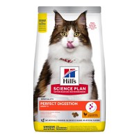 HILL'S SP Perfect Digestion Adult, Pui cu Orez Brun, hrană uscată pisici, sensibilități digestive, 3kg - 1