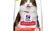 HILL'S SP Perfect Digestion Adult, Pui cu Orez Brun, hrană uscată pisici, sensibilități digestive, 3kg