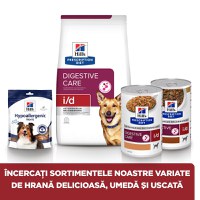 HILL'Sss Prescription Diet i/d Digestive Care, Pui, dietă veterinară câini, hrană uscată, sensibilități digestive HILL'S Prescription Diet i/d Digestive Care, Pui, dietă veterinară câini, hrană uscată, sistem digestiv, 1.5kg - 6