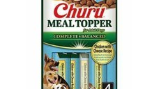 INABA Churu Meal Topper, XS-XL, Pui și Brânză, plic, tub recompense fără cereale câini, (piure), 56g