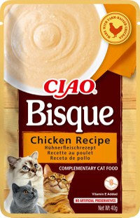 INABA Ciao Bisque, Pui, plic hrană umedă fără cereale pisici, (piure), 40g - 1