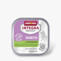 INTEGRA PROTECT Diabetes, Inimi de Curcan, dietă veterinară, tăviță hrană umedă fără cereale pisici, diabet, (în aspic), 100g - 1