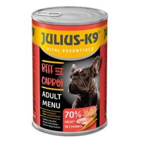 JULIUS-K9 Adult Menu, XS-XL, Vită și Morcov, conservă hrană umedă câini, (în sos), 1240g - 1