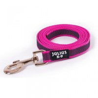 JULIUS-K9 Color & Gray, lesă antiderapantă cu mâner câini, textil, bandă JULIUS-K9 Color & Gray, lesă antiderapantă cu mâner câini, 50kg, textil, bandă, 20mm x 1.2m, roz - 1