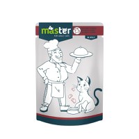 MASTER, Carne, plic hrană umedă pisici, (în aspic), 80g - 1