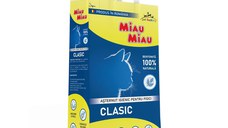 MIAU MIAU Clasic, neparfumat, așternut igienic pisici, granule, bentonită, aglomerant, neutralizare mirosuri, 5kg