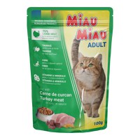 MIAU MIAU, Curcan, plic hrană umedă pisici, (în sos), 100g - 1