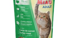 MIAU MIAU, Curcan, plic hrană umedă pisici, (în sos), 100g