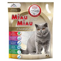 MIAU MIAU, neparfumat, așternut igienic pisici, granule, silicat, aglomerant, neutralizare mirosuri, 5l - 1