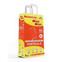 MIAU MIAU, Portocala, așternut igienic pisici, granule, bentonită, aglomerant, neutralizare mirosuri, 5kg - 1