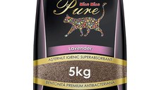 MIAU MIAU Pure, Lavanda, așternut igienic pisici, granule, bentonită, aglomerant, neutralizare mirosuri, 5kg