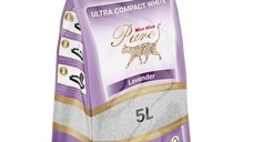 MIAU MIAU Pure Pure, Lavanda, așternut igienic pisici, granule, bentonită, aglomerant, neutralizare mirosuri, 5l