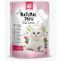 MON PETIT AMI Natural Tofu, Trandafir, așternut igienic pisici, peleți, tofu, aglomerant, ecologic, biodegradabil, 10l - 1