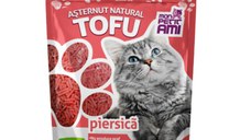 MON PETIT AMI Tofu, Piersici, așternut igienic pisici, peleți, tofu, aglomerant, neutralizare mirosuri, biodegradabil, 5l