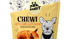 MR BANDIT Chewi Bones, XS-XL, Pui și Rață, punguță recompense câini, 500g