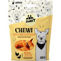 MR BANDIT Chewi Bones, XS-XL, Pui și Rață, punguță recompense câini, 500g - 1