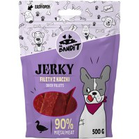 MR BANDIT Jerky Fillets, XS-XL, Rață, punguță recompense fără cereale câini, 500g - 1