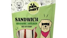 MR BANDIT Sandwich, XS-XL, Vită și Iepure, punguță recompense câini, 500g