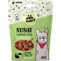 MR BANDIT Sushi, XS-XL, Iepure și Pește, punguță recompense câini, 500g - 1