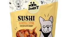 MR BANDIT Sushi, XS-XL, Pui și Pește, punguță recompense câini, 80g