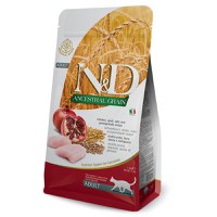 N&D Ancestral Grain, Pui și Rodie, hrană uscată conținut redus cereale pisici, 10kg - 1