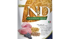 N&D Ancestral Grain Puppy Mini, XS-S, Miel și afine, hrană uscată conținut redus cereale câini junior, 7kg