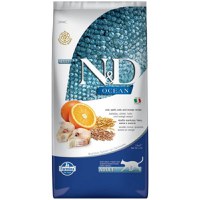 N&D Ocean, Cod și Protocală, hrană uscată conținut redus cereale pisici, 10kg - 1