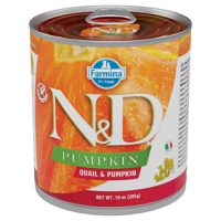 N&D Pumpkin, XS-XL, Prepeliță, conservă hrană umedă fără cereale câini, (în sos), 285g - 1