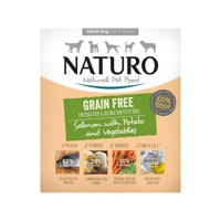 NATURO Grain Free, XS-L, Somon și Legume, tăviță hrană umedă monoproteică fără cereale câini, (în aspic), 400g - 2