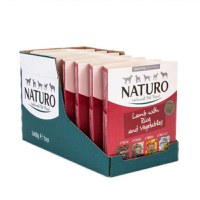 NATURO Low Grain, XS-L, Miel și Legume, tăviță hrană umedă conținut redus cereale câini, (în aspic), 400g - 1