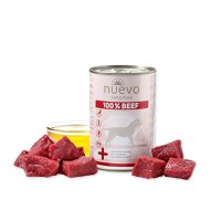 NUEVO Sensitive 100% Beef, XS-XL, Vită, conservă hrană umedă monoproteică fără cereale câini, alergii, (în aspic), 400g - 1