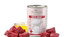 NUEVO Sensitive 100% Beef, XS-XL, Vită, conservă hrană umedă monoproteică fără cereale câini, alergii, (în aspic), 400g