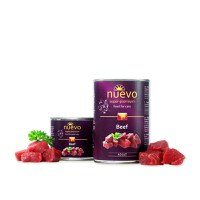 NUEVO, Vită, conservă hrană umedă fără cereale pisici, (pate), 400g - 1