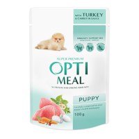 OPTIMEAL Junior, XS-XL, Curcan și Morcov, plic hrană umedă câini junior, (în sos), 100g - 1