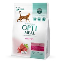 OPTIMEAL, Vită, hrană uscată pisici, 200g - 1