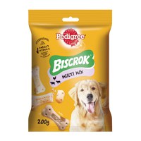 PEDIGREE Biscrok Multi Mix, recompense câini, biscuiți, Pui, Vită și Miel , 200g - 1