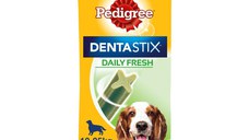 PEDIGREE DentaStix Daily Fresh, recompense câini talie medie, batoane, ceai verde, 7buc