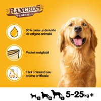 PEDIGREE Ranchos, recompense câini, fâșii uscate, Pui, 70g - 7