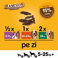 PEDIGREE Ranchos, recompense câini, fâșii uscate, Pui, 70g - 2