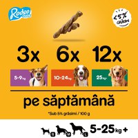 PEDIGREE Rodeo Duos, recompense câini, batoane, Pui și Bacon, 7buc - 2