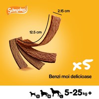 PEDIGREE Schmackos Multi Mix, recompense câini, benzi moi, carne, 5buc - 7