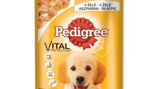 PEDIGREE Vital Protection Junior, Pui, hrană umedă câini junior, (în aspic) PEDIGREE Vital Protection Junior, Pui, plic hrană umedă câini junior, (în aspic), 100g