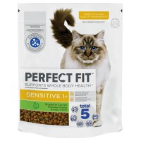 PERFECT FIT Cat Sensitive 1+, Curcan, hrană uscată pisici, sistem digestiv, 1.4kg - 1