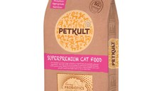 PETKULT Easy Digestion Hair&Skin 37/15, Somon și Păstrăv, hrană uscată fără cereale pisici, 7kg