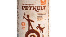 PETKULT Grain Free Adult, Curcan, conservă hrană umedă fără cereale câini, 800g