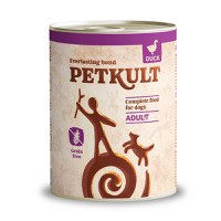 PETKULT Grain Free Adult, Rață, conservă hrană umedă fără cereale câini, 800g - 1